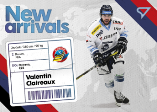 Valentin Claireaux Vitkovice Tipsport ELH 2023/24 SportZoo 1. serie New Arrival #NA-05